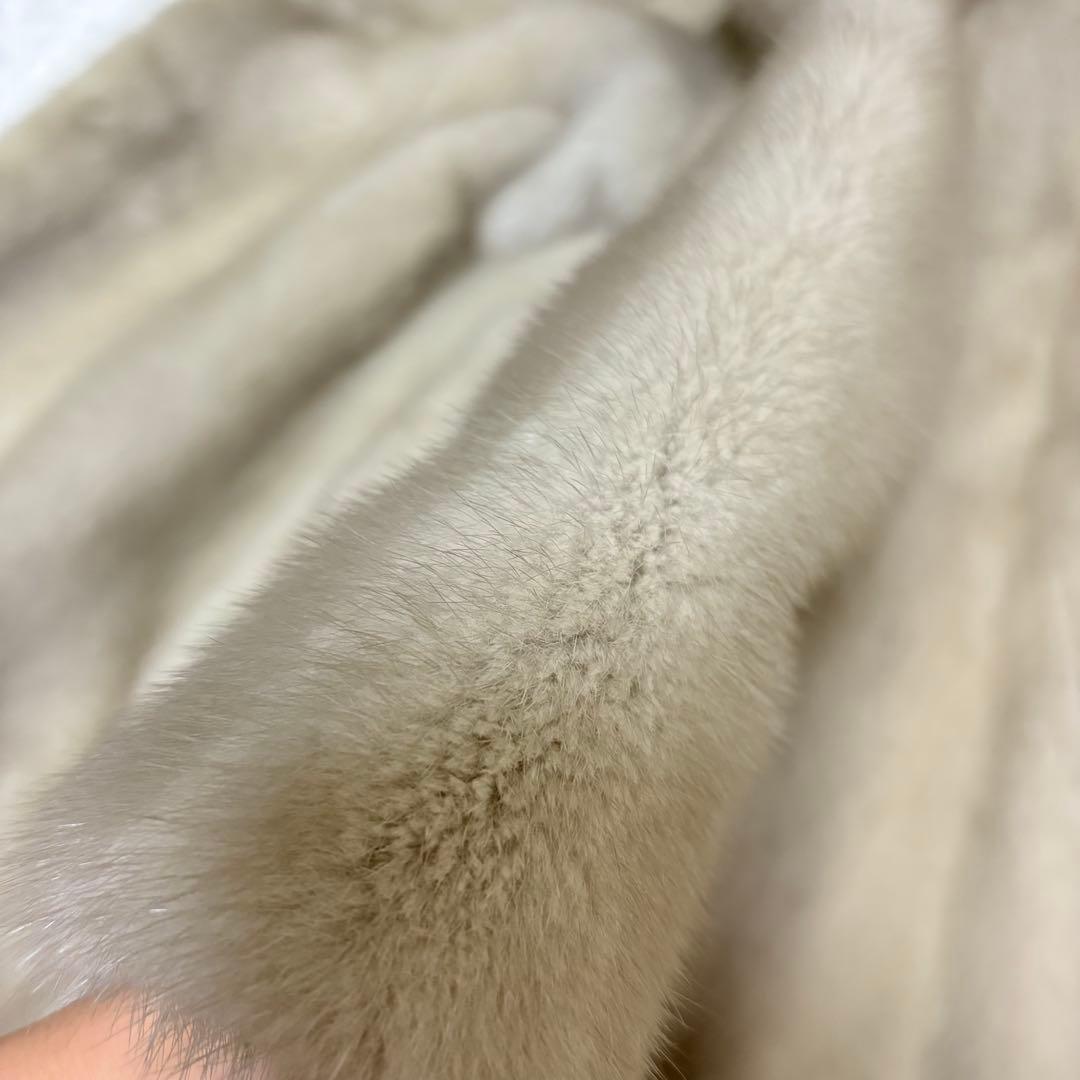 【肉厚人気カラー】 MOONBAT サファイアミンク　毛皮コート