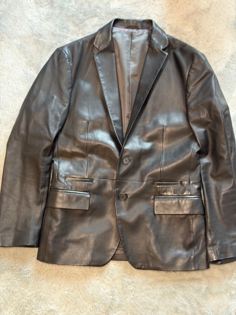 山p 様  カルバンクライン レザー テーラードジャケット