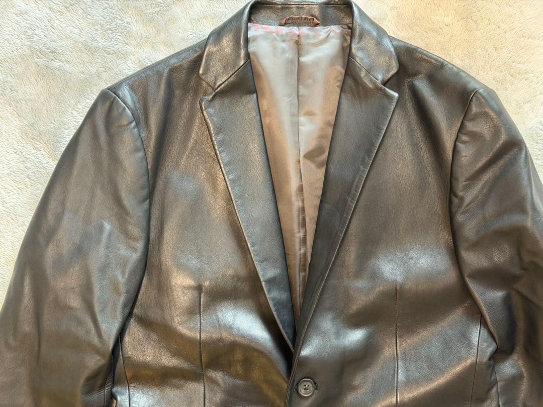 山p 様  カルバンクライン レザー テーラードジャケット