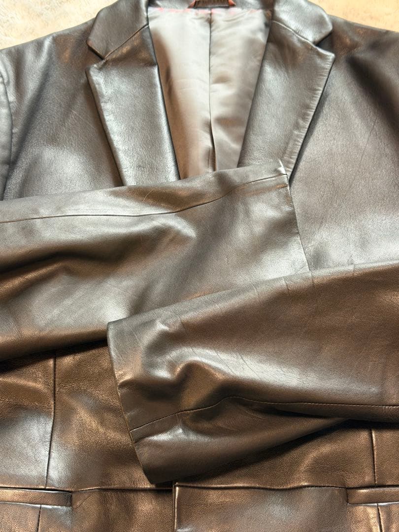 山p 様  カルバンクライン レザー テーラードジャケット