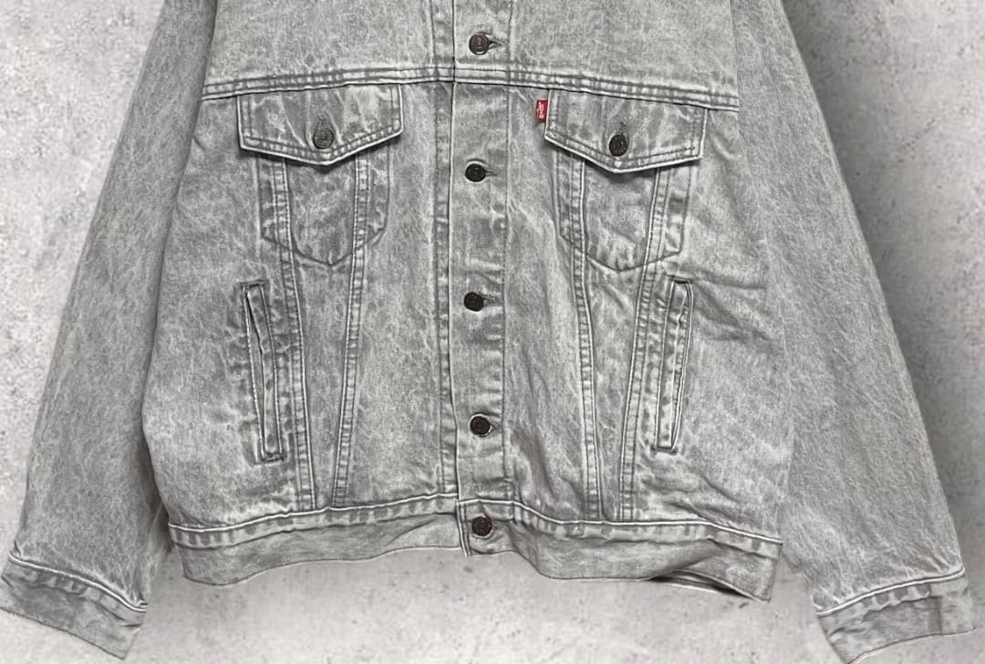 80s LEVI'S USA製 アシッド ウォッシュ Gジャン グレー ブラック