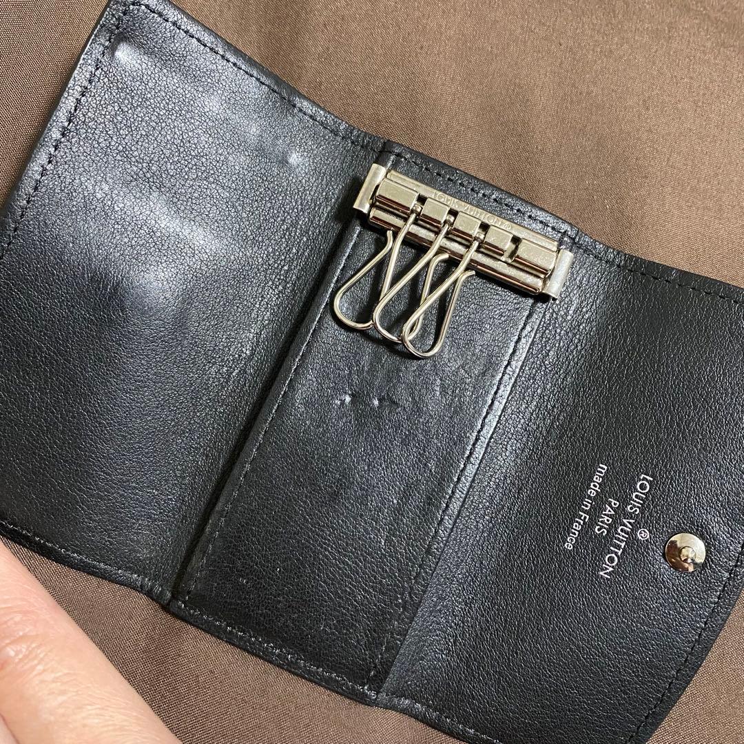 【難あり】ルイヴィトン/キーケース/マヒナ/ミュルティクレ4/ノワール