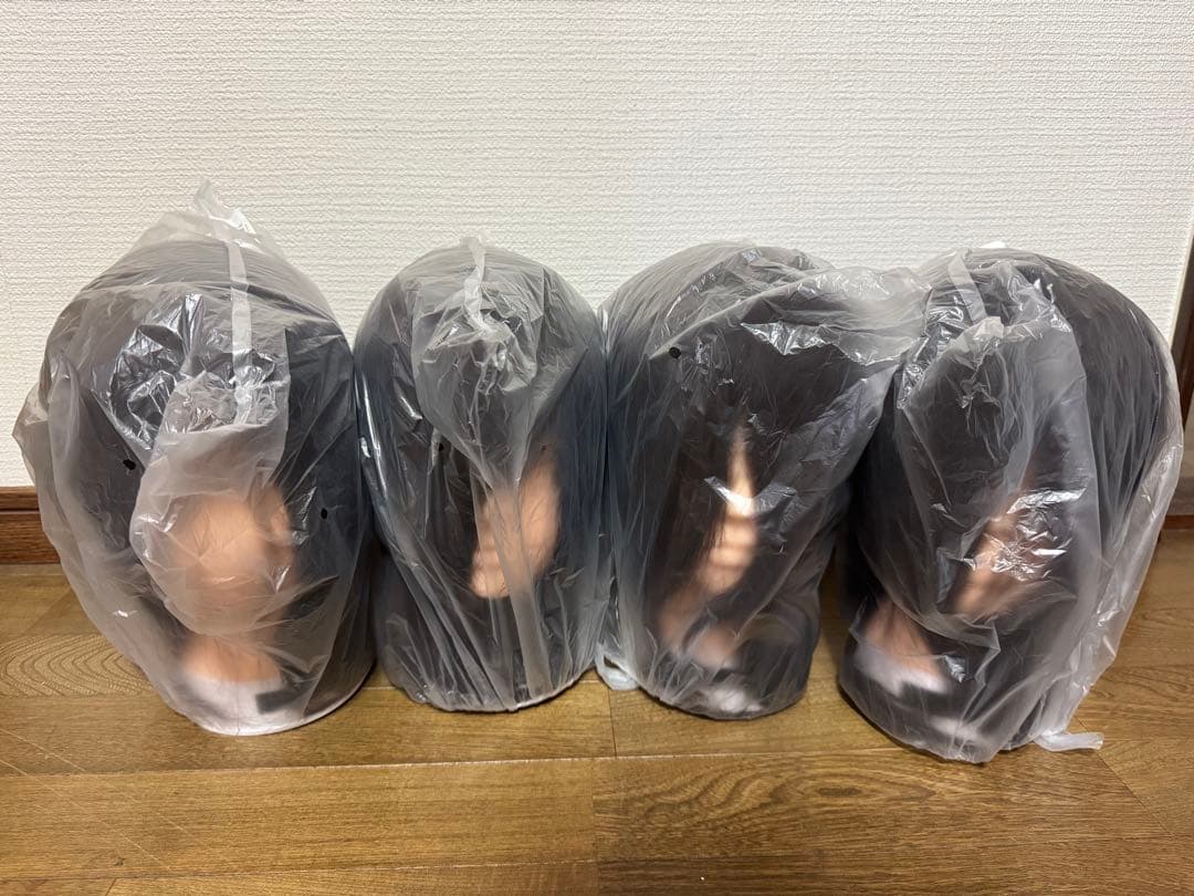新品 美容師国家試験練習用カットウィッグ 4体セット