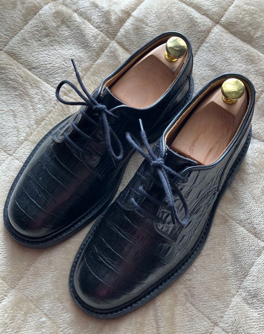 新品同様！？トリッカーズ クロコ 型押しプレーントゥ　ウッドストック