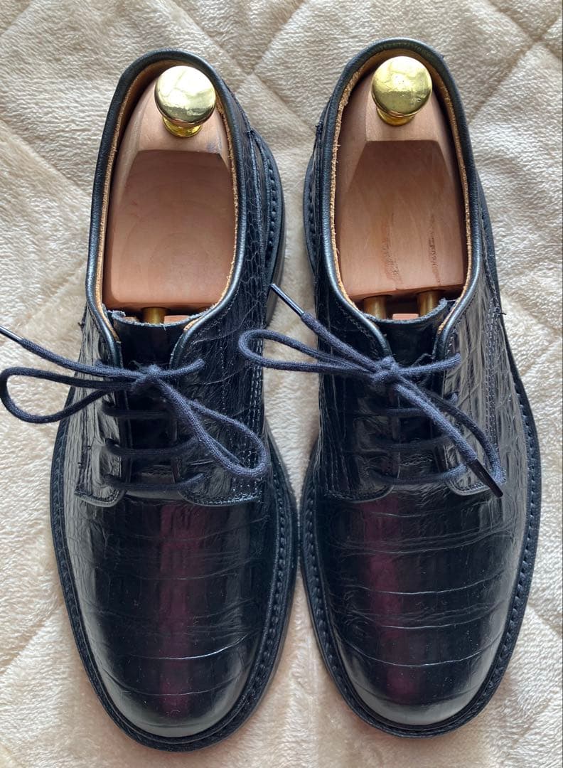 新品同様！？トリッカーズ クロコ 型押しプレーントゥ　ウッドストック