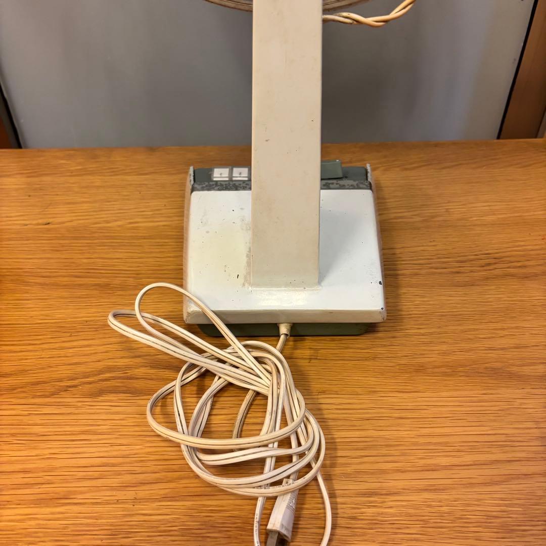 【希少昭和レトロ】三菱扇風機D35-L2型 三枚羽 細目扇 色調オリーブ 動作品