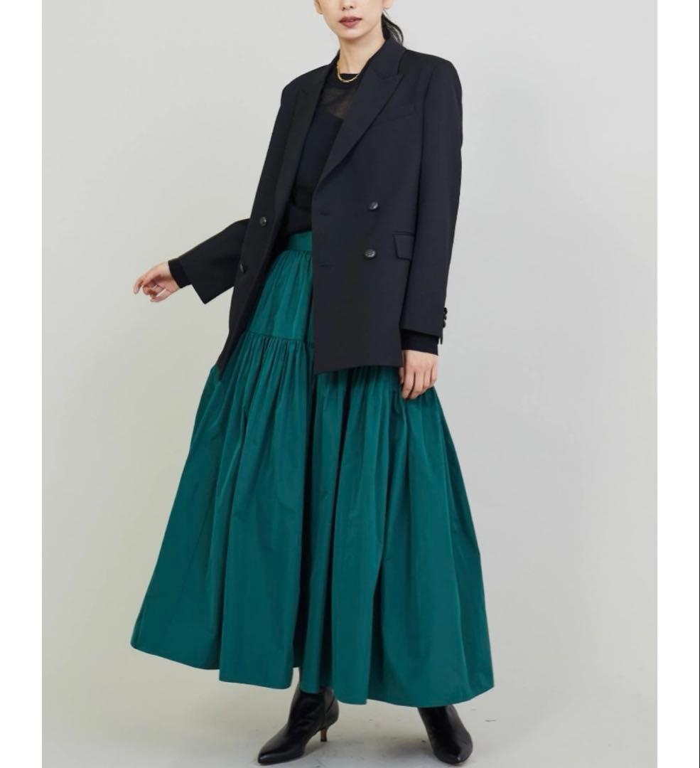 極美品 プルミエアロンディスモン♡ウールツイルジャケット ダブル ブラック 38