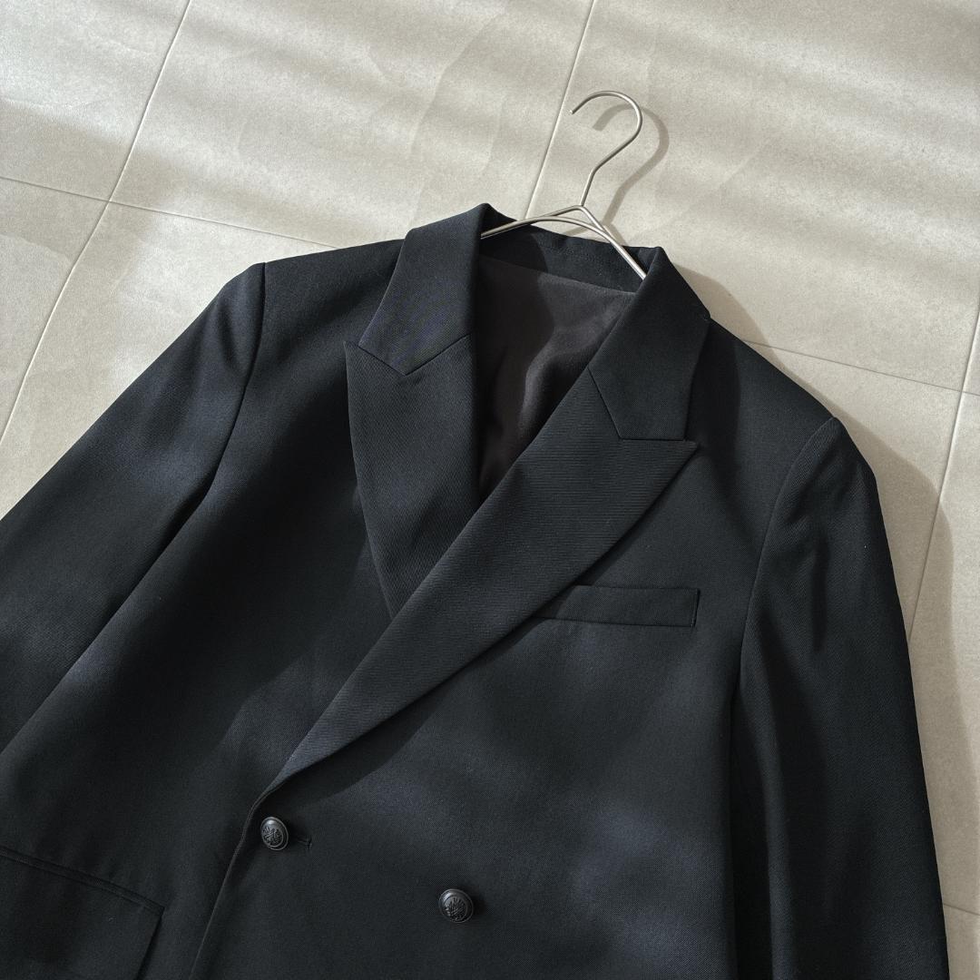 極美品 プルミエアロンディスモン♡ウールツイルジャケット ダブル ブラック 38