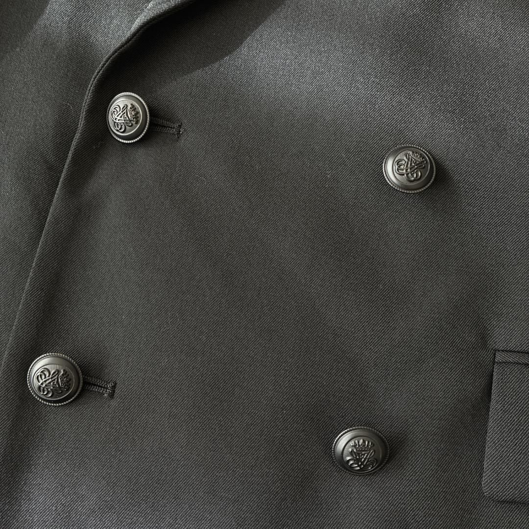 極美品 プルミエアロンディスモン♡ウールツイルジャケット ダブル ブラック 38