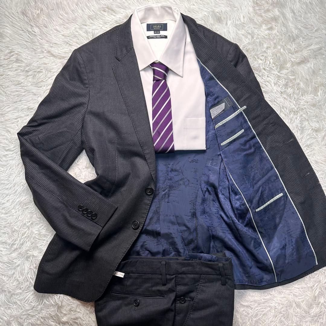 極美品 ポールスミス セットアップ 地図柄 総柄 総裏 M