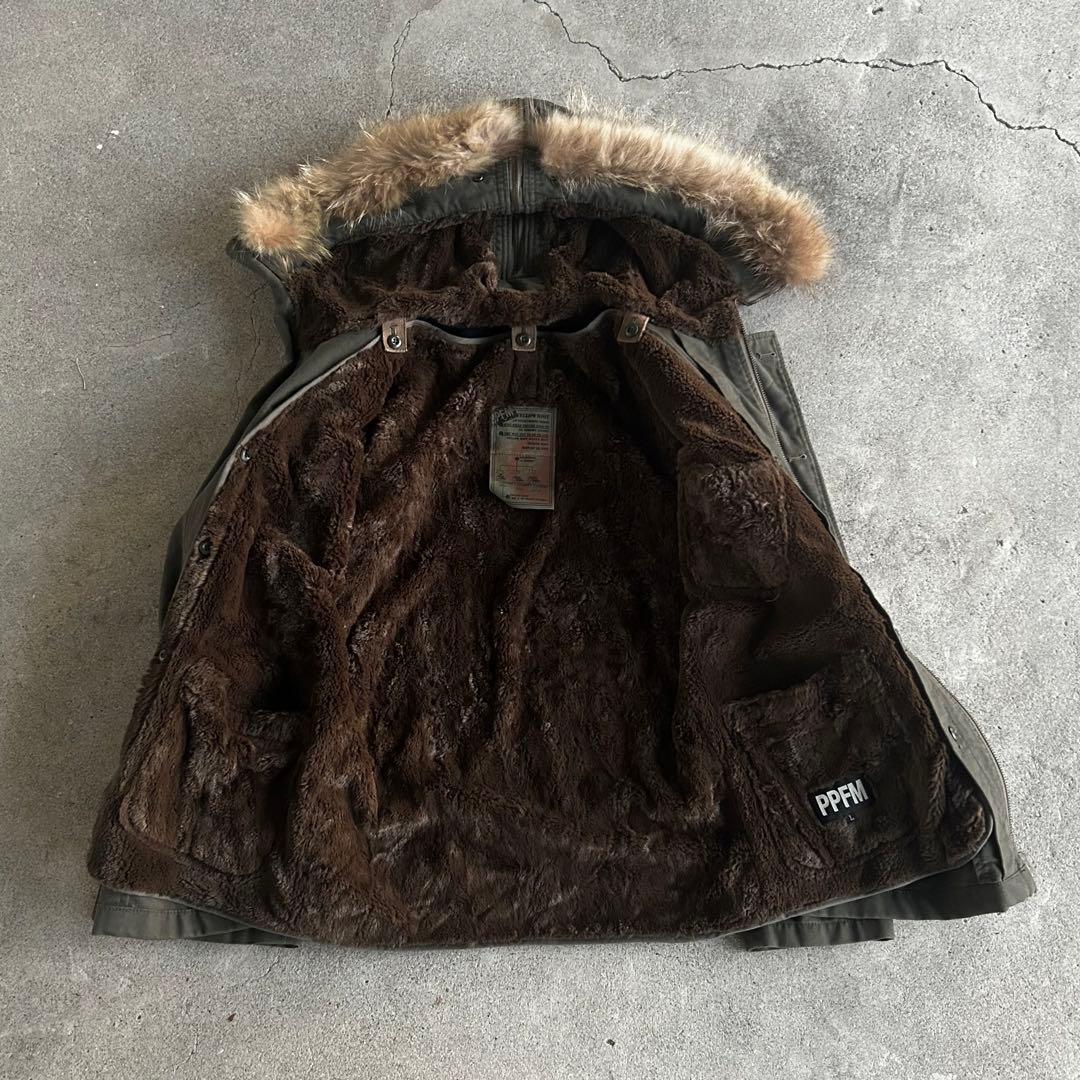 PPFM N-2B ラクーンファー ミリタリージャケット Y2K アーカイブ