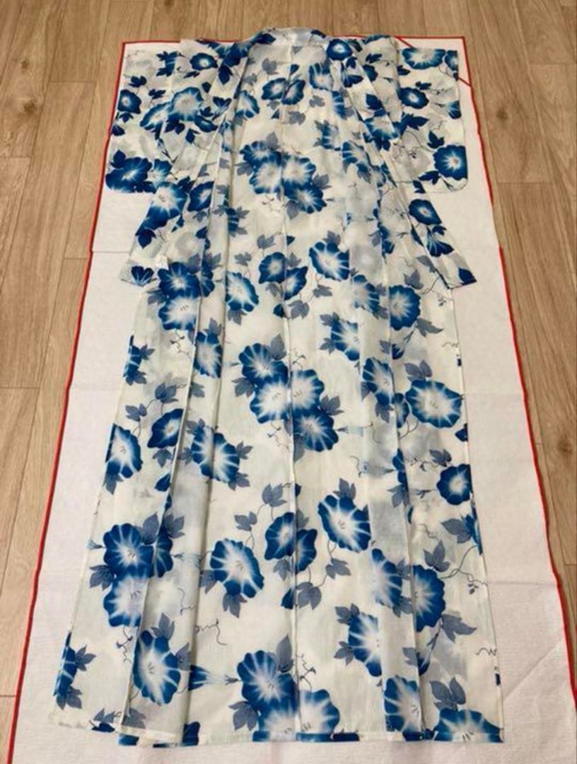 浴衣　朝顔+兵児帯itomi 露草色セット