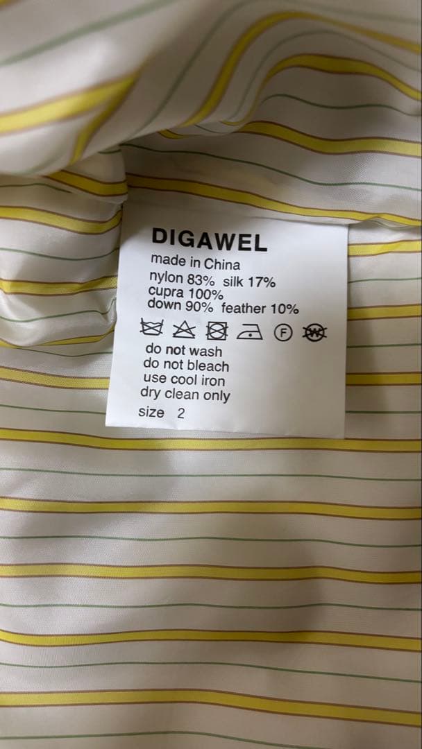 2月限定値下げ【訳アリ格安】F/CE×DIGAWEL ダウンジャケット L相当