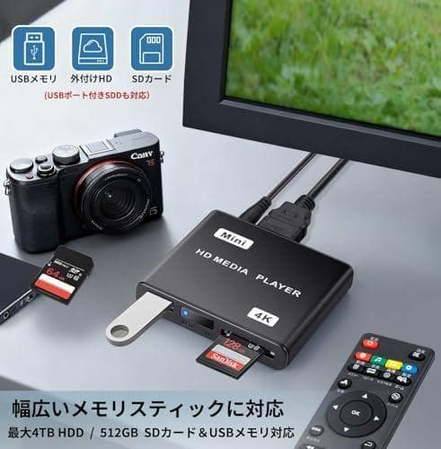4kメディアプレーヤー HDプレイヤー フルHD【H.265/HEVC Y601