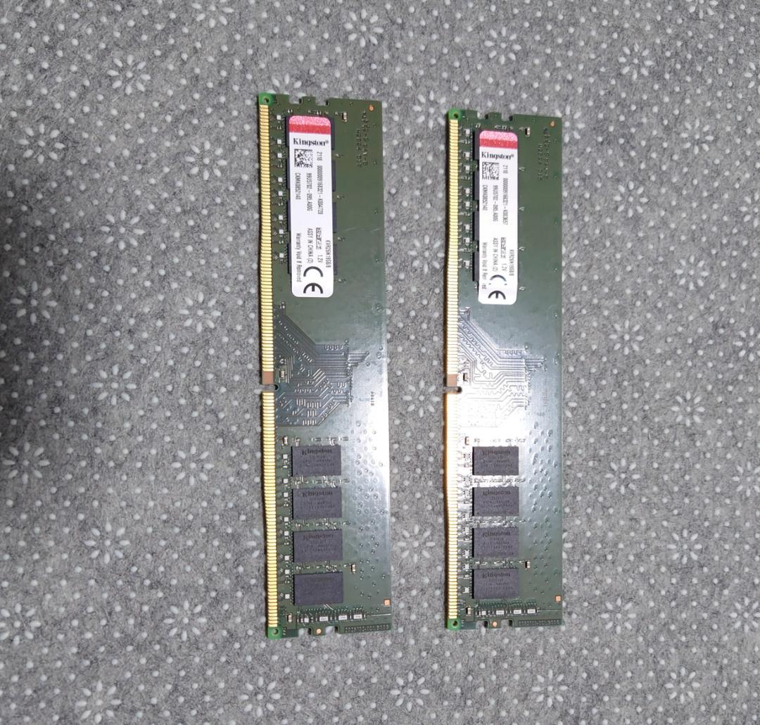 Kingston 16GB DDR4 メモリー 2666MHz 8GB×2枚
