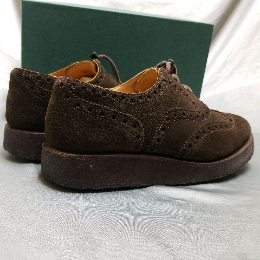 秋冬 Nepco ネプコ ウイングチップ シューズ ラバーソール 茶 英国製