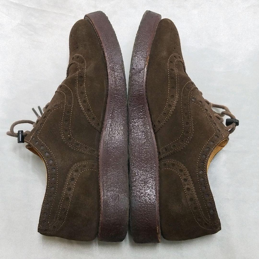 秋冬 Nepco ネプコ ウイングチップ シューズ ラバーソール 茶 英国製