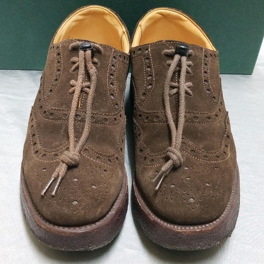 秋冬 Nepco ネプコ ウイングチップ シューズ ラバーソール 茶 英国製