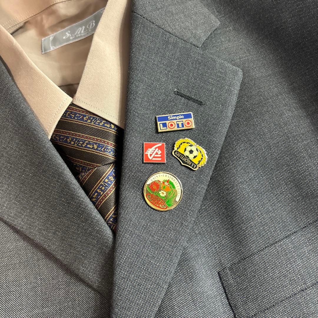 セットアップ ダブルスーツ 成人式 入学式 ピンズ vintage no.87