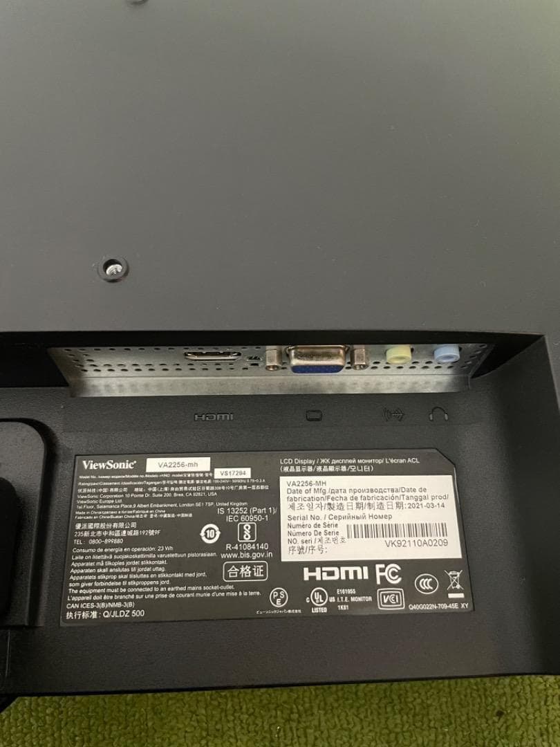 ViewSonic 2021年製 フル HD 液晶 ディスプレイ モニター