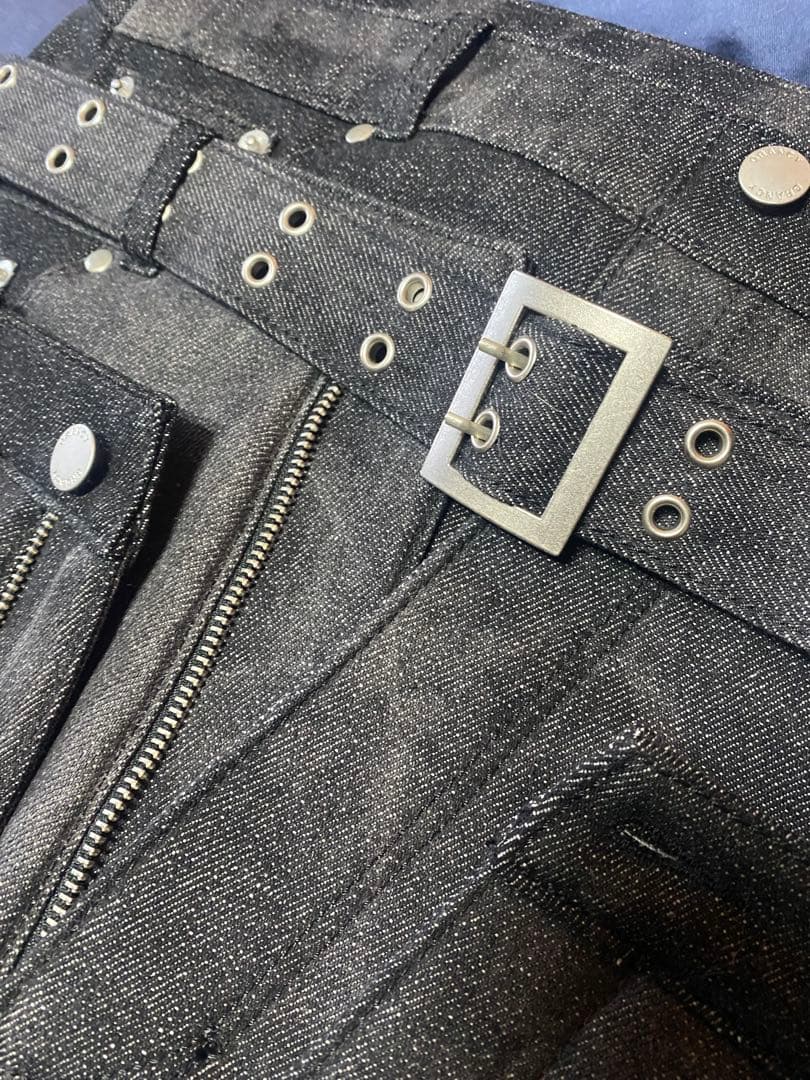 【美品】GRANCY クレイジーレイヤードデニムパンツデザインショルダーバッグ