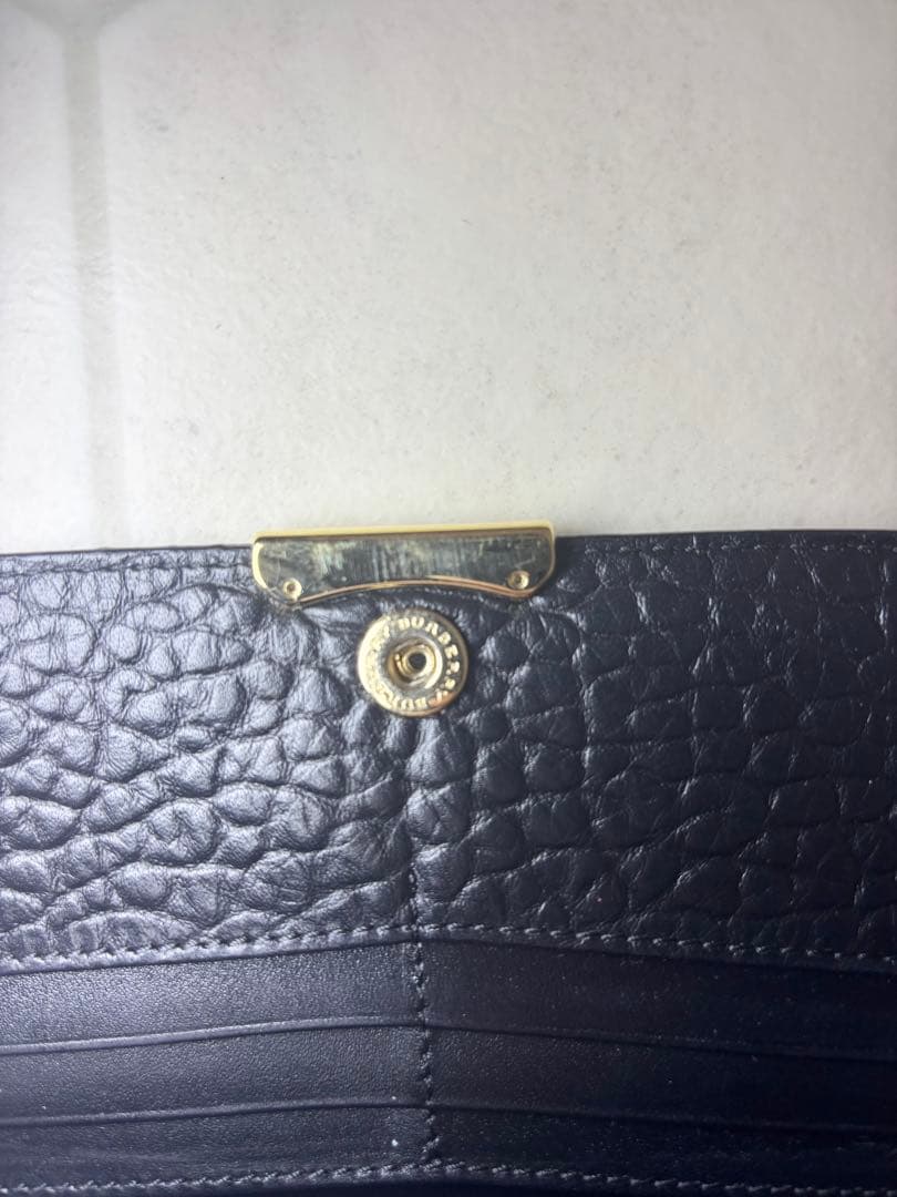 箱，保存袋付き！バーバリー 長財布 ブラック レザー BURBERRY