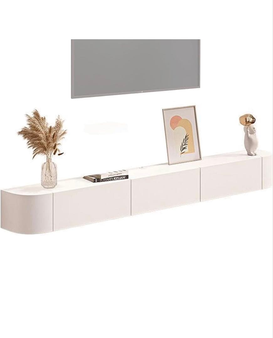 壁掛け テレビ台フローティングテレビボードローボード ホワイト 180cm