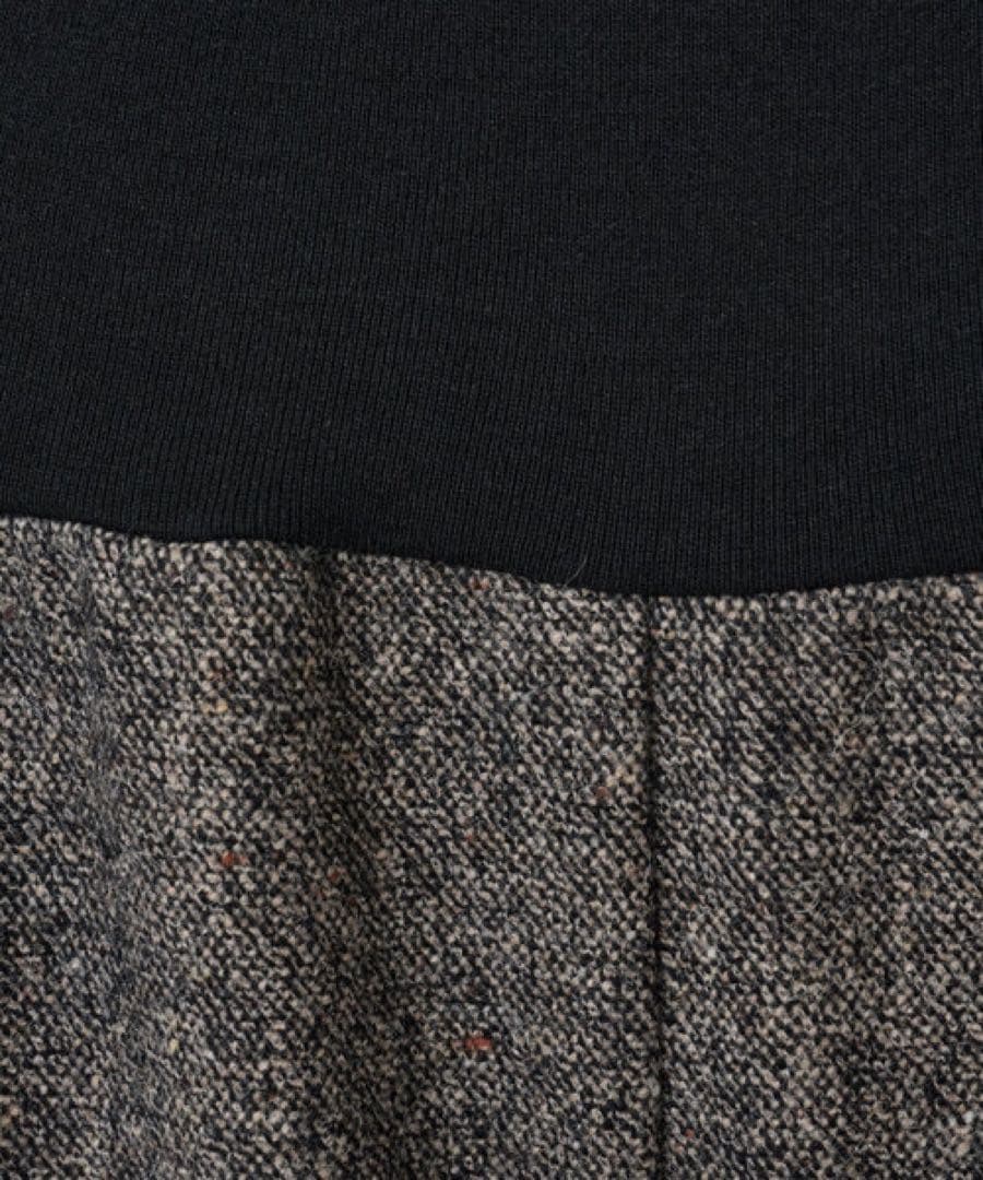 【新品タグ付】ビアズリー カラーネップツイードパンツ ブラック サイズ1