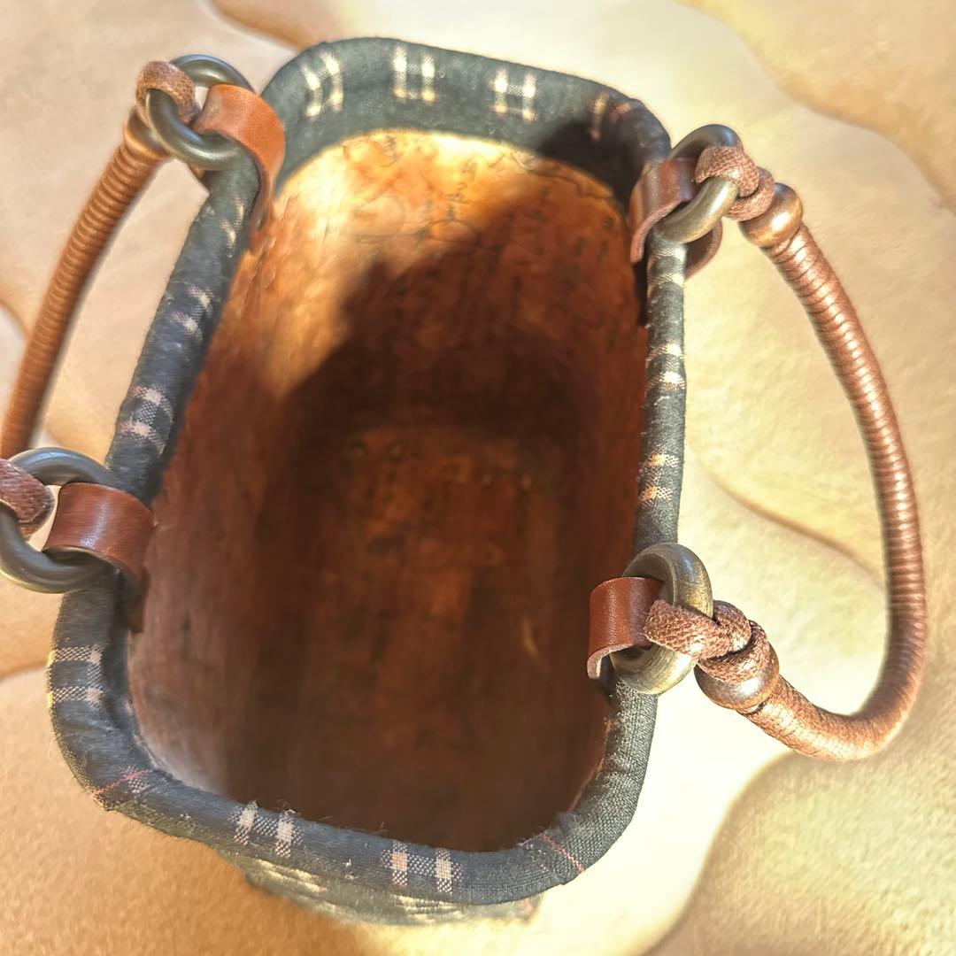 一閑張り　オシャレハンドル底鋲付き2点セット