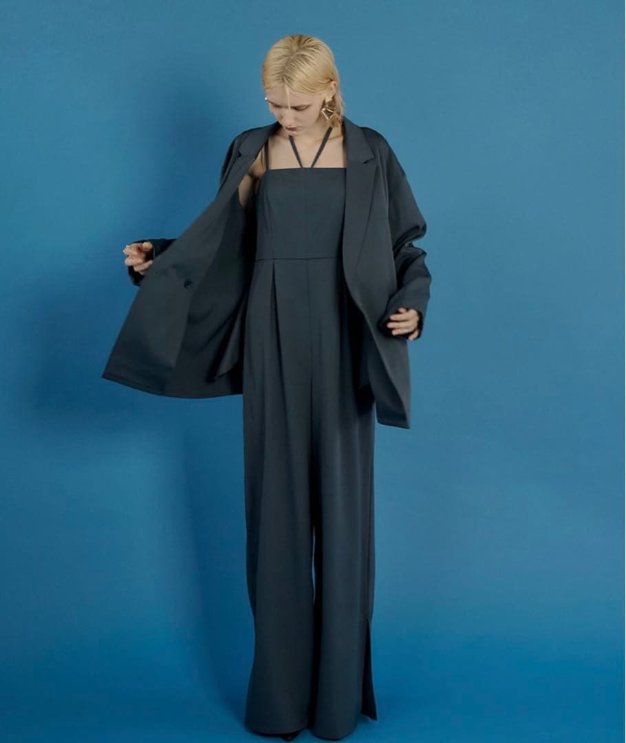 et.UNiVER ブルー パンツドレス オケージョン