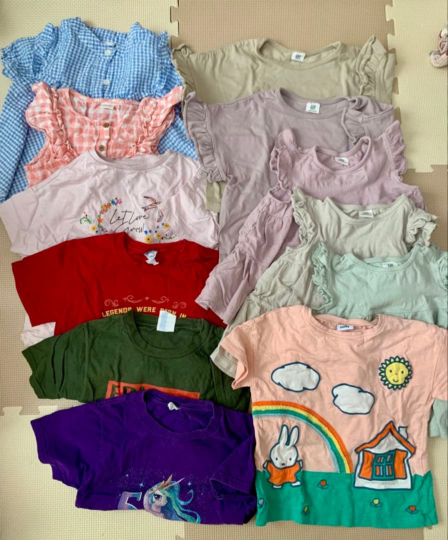 子供服　夏服　まとめ売り　95 100 女の子　古着　75点以上