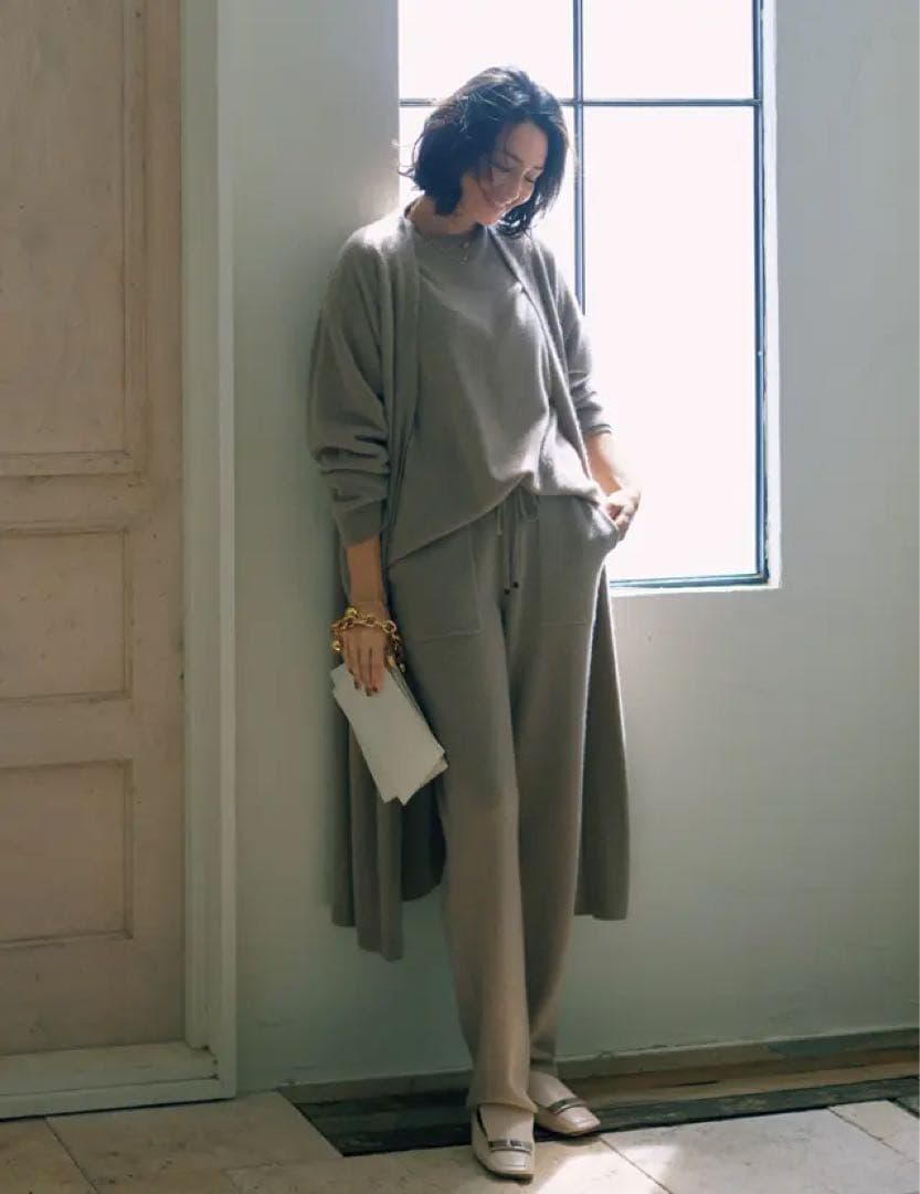 新品タグ付き✨️￥6.4万　エブール　ロンハーマン　カシミアニットパンツ　38