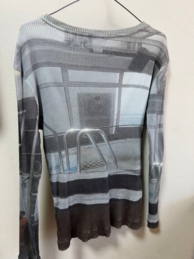 paloma-wool グレー風景プリント長袖トップス