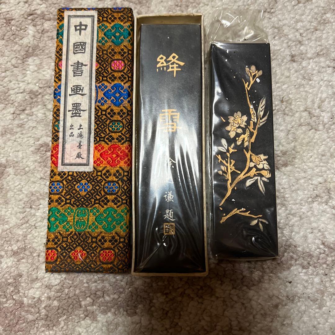 中国書斎墨 上海墨廠出品　鉄斎翁書画宝墨　油煙一〇一　古墨　書道　墨