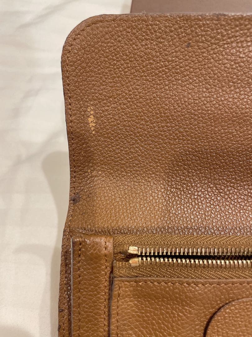 Louis Vuitton ブラウン レザー 長財布