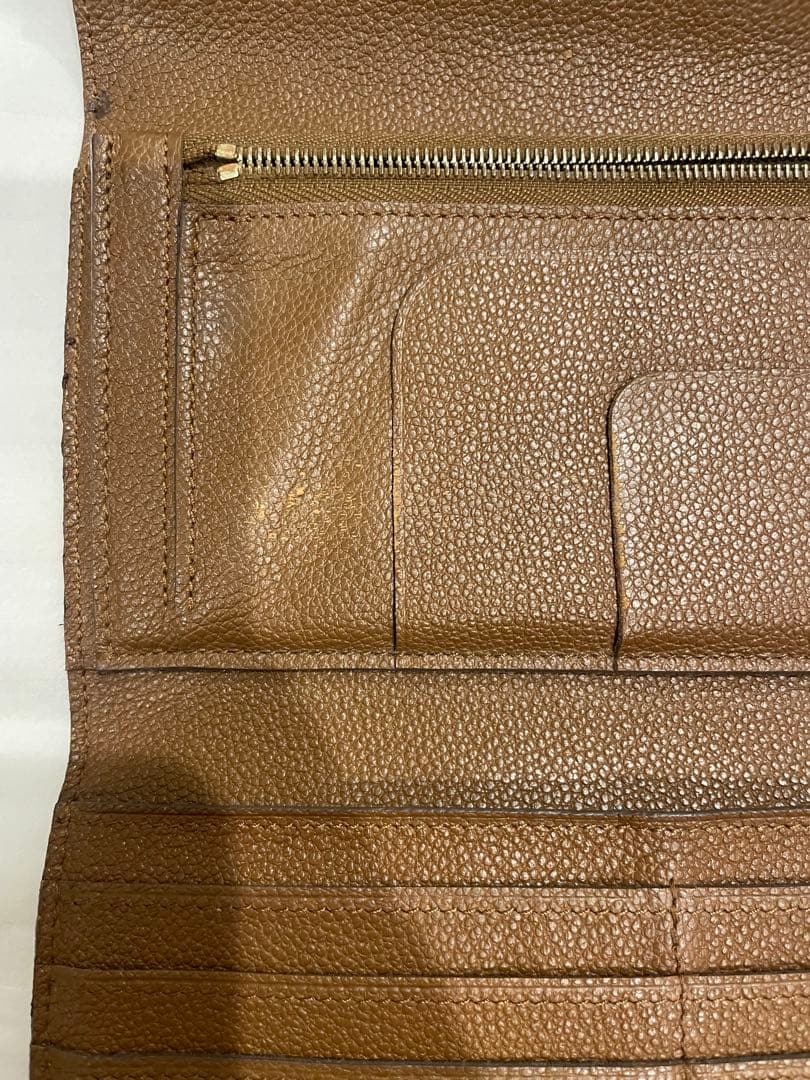 Louis Vuitton ブラウン レザー 長財布