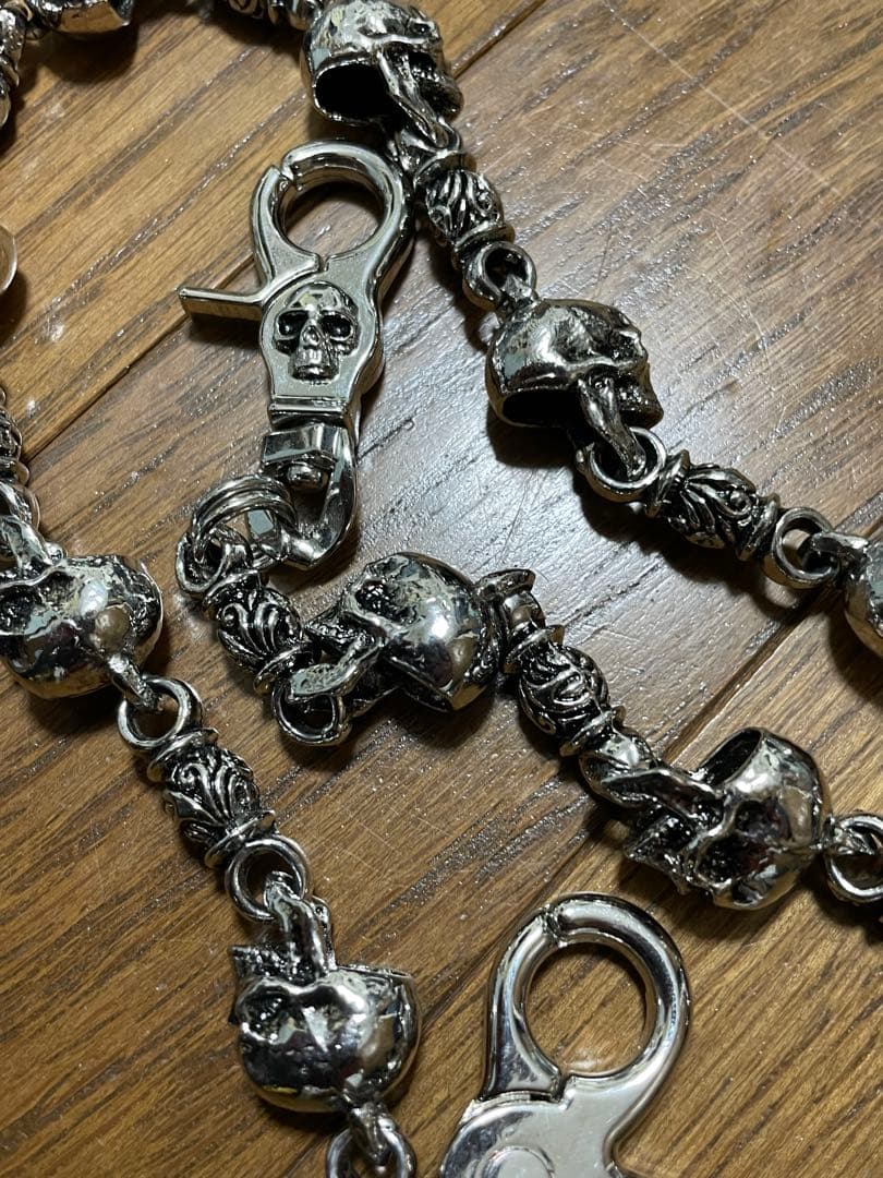 ドクロ 骸骨 ウォレットチェーン