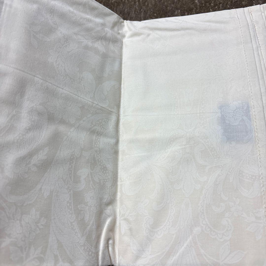 未使用 ラルフローレン フラットシーツ ツイン ベージュ 総柄 USA製