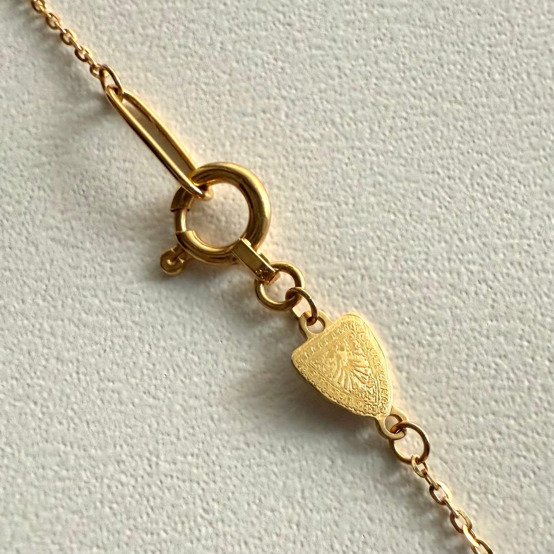 agete アガット K18 ダイヤモンド ネックレス 0.1ct シークレット