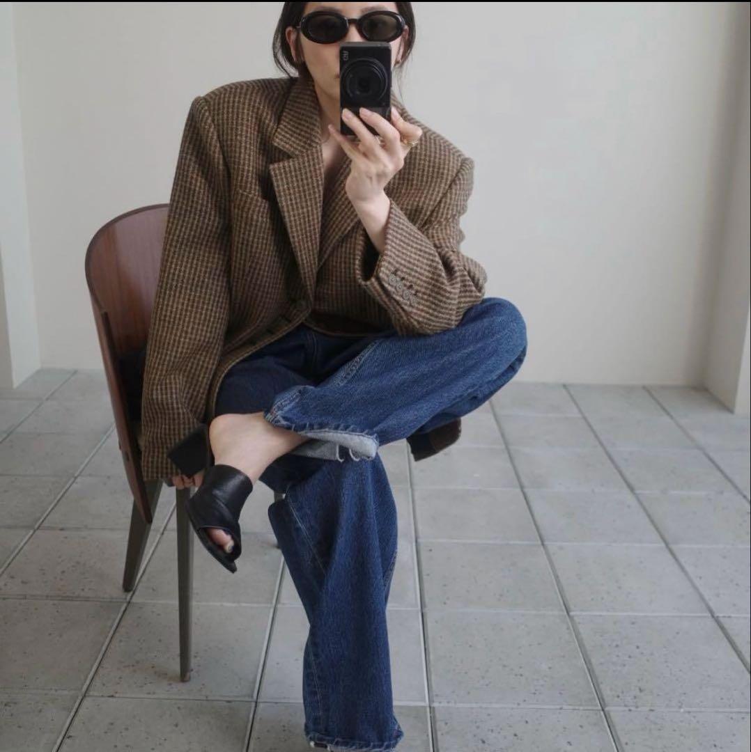 新品　todayful Wool100% Check Jacket