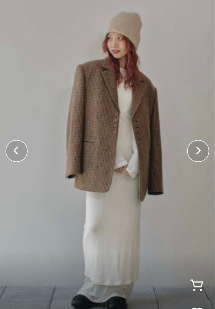 新品　todayful Wool100% Check Jacket