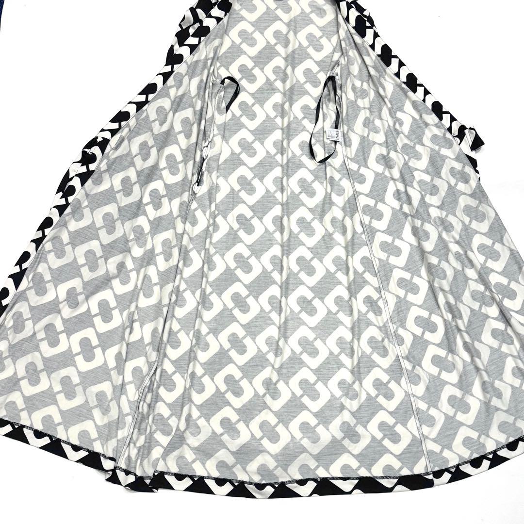 【美品】DIANE von FURSTENBERG ラップワンピース チェーン柄
