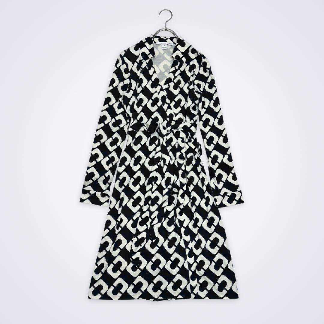 【美品】DIANE von FURSTENBERG ラップワンピース チェーン柄