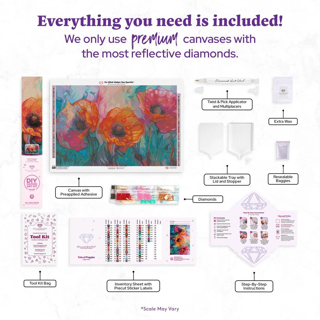 ダイヤモンドアートクラブ【ポピーのトリオ】