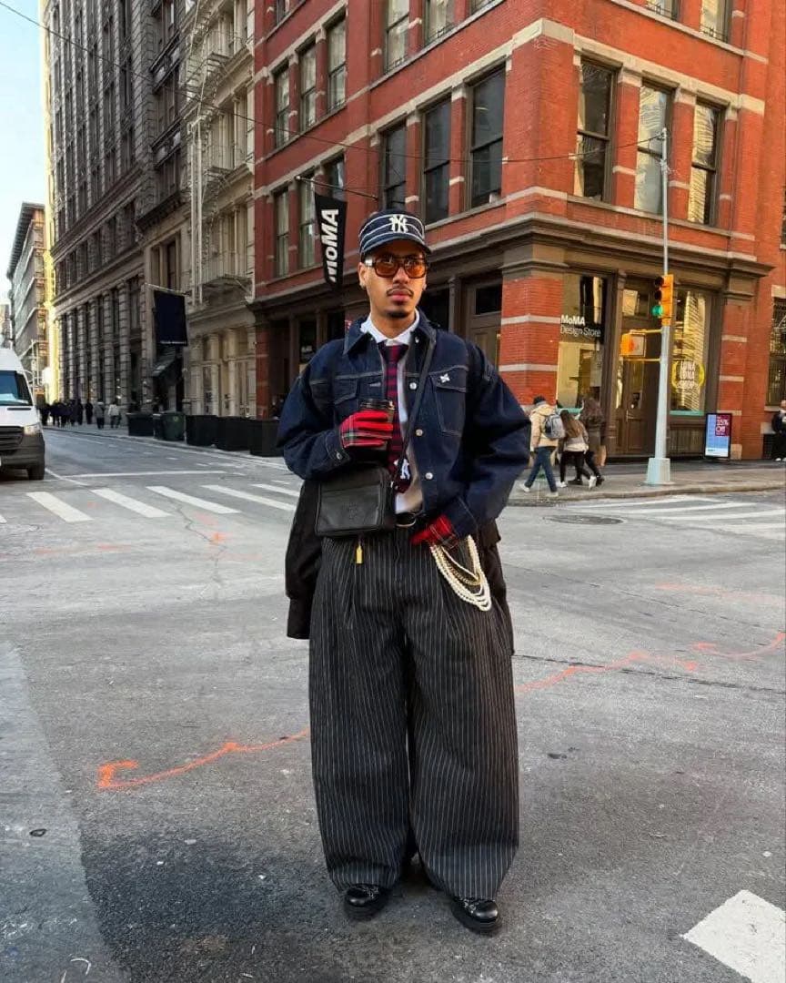 PUSH PUSH ストライプ スラックスL