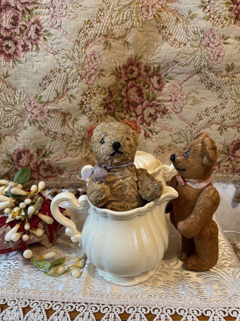 アンティークテディベア　フランス　ふたつセット