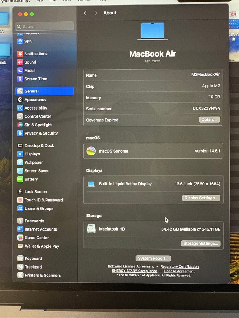 M2 MacBook Air 16GB US配列
