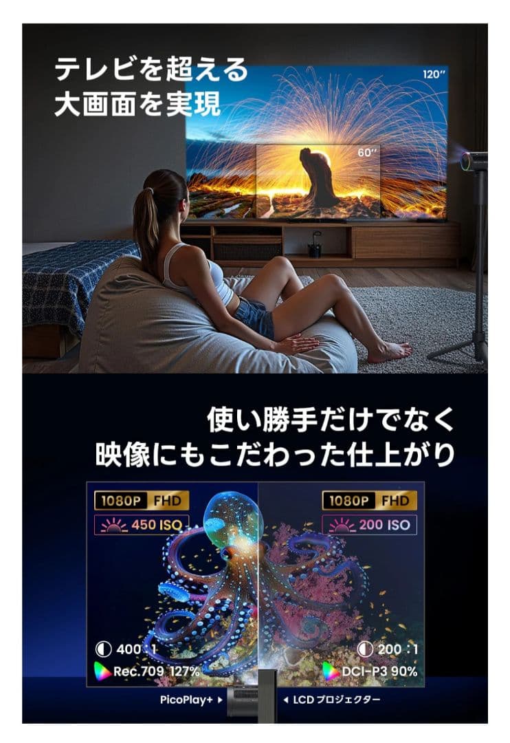 ​【むーさん様用値段変更】JMGO PicoPlay+ 純正バッテリースタンド付