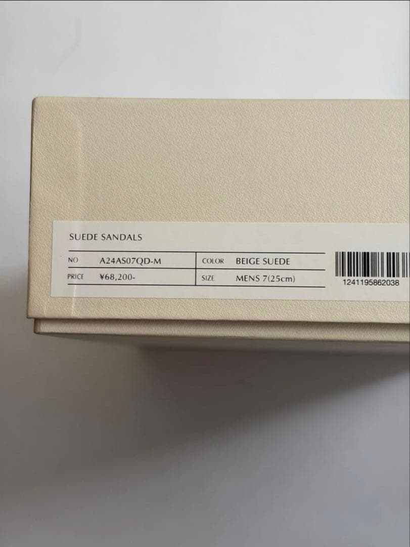 AURAELE ベージュスエード スリッポン メンズ 25cm