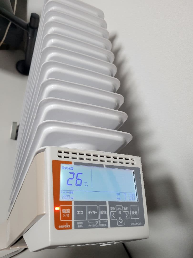 美品　ユーレックスeureks 国産　オイルヒーター LFX11EH　1500W